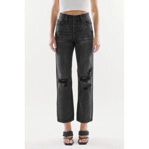 Kancan Sz. 13 Rigid Dark Grey Lynne Ultra High-Rise Straight Jeans